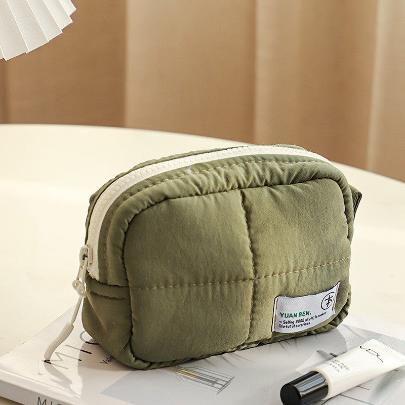 Solid Color Nylon Waterproof Makeup Bag