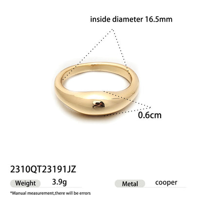 Simple Solid Color Oil Drip Rings