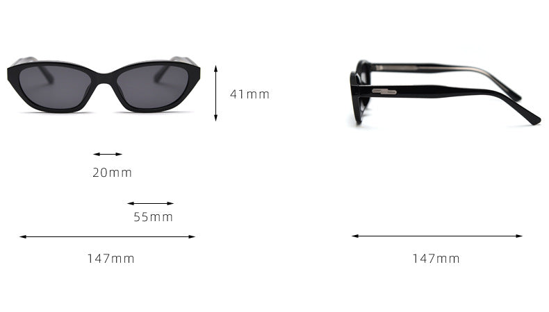 Trendy Square Cat-Eye Polarized Sunglasses
