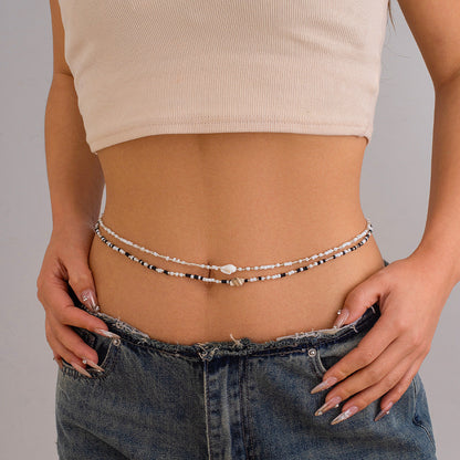 Star Beaded Double Layers Waist Chain