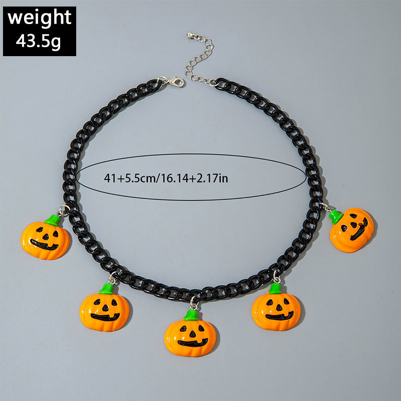 Chain Patchwork Dripping Ghost Halloween Choker
