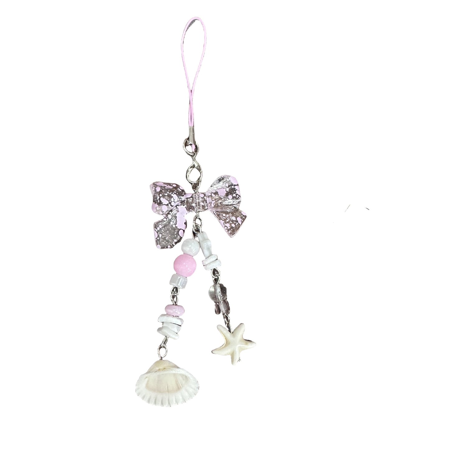 Cute Pink Butterfly Starfish Bag Charm