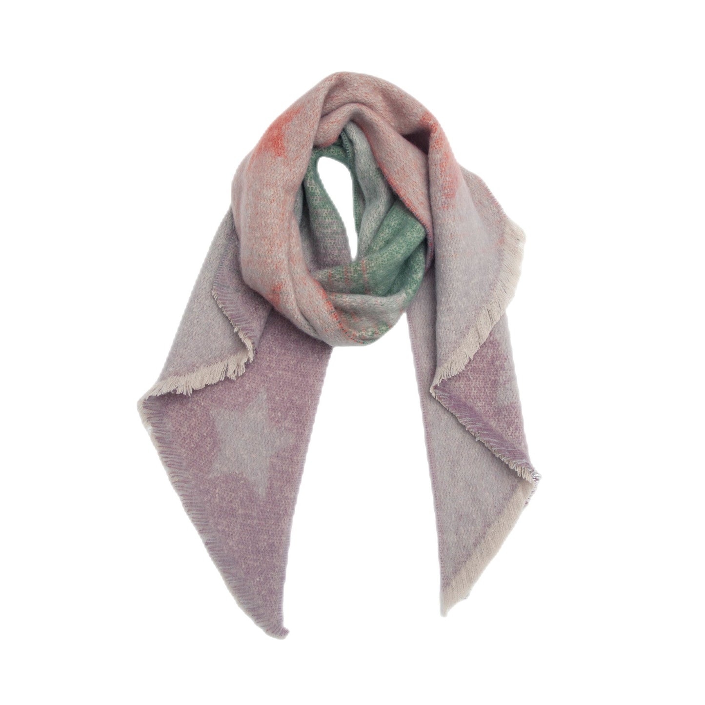 Contrast Color Star Print Scarves