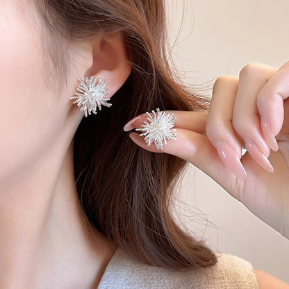 Unique Dandelion Firework Stud Earrings