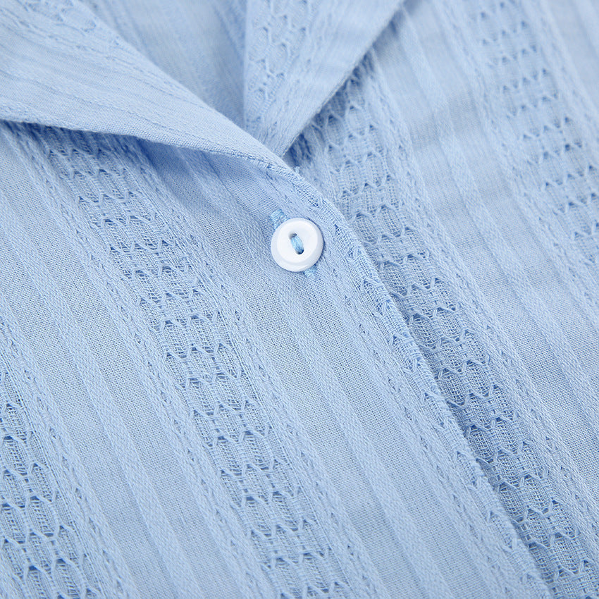 Jacquard Solid Color Soft Sleepwear Sets