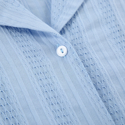 Jacquard Solid Color Soft Sleepwear Sets