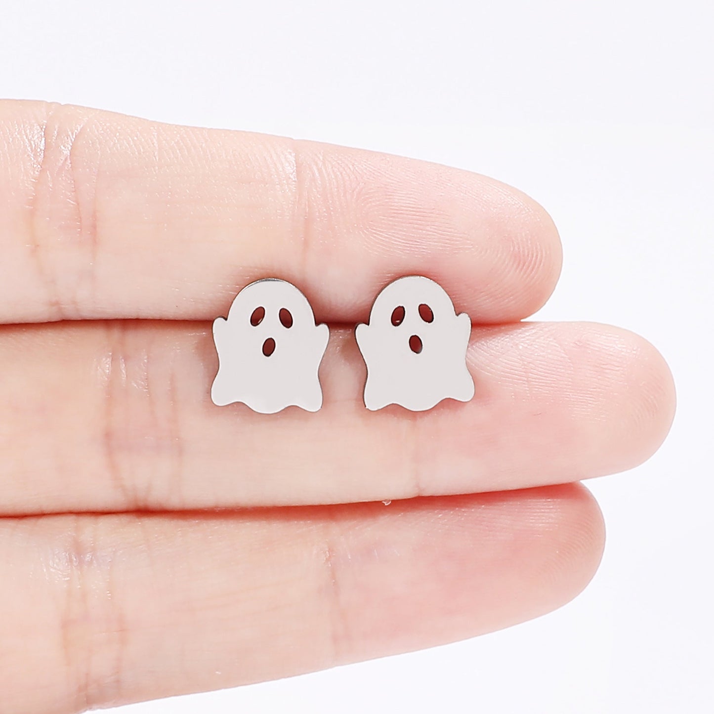 Funny Halloween Small Ghost Stud Earrings