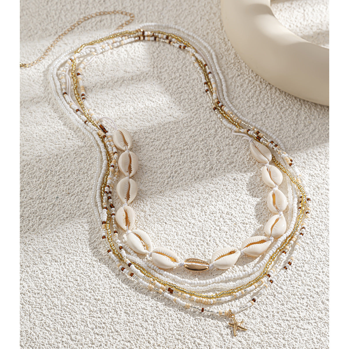 Colorful Multi-Layered Beaded Starfish Waist Chain