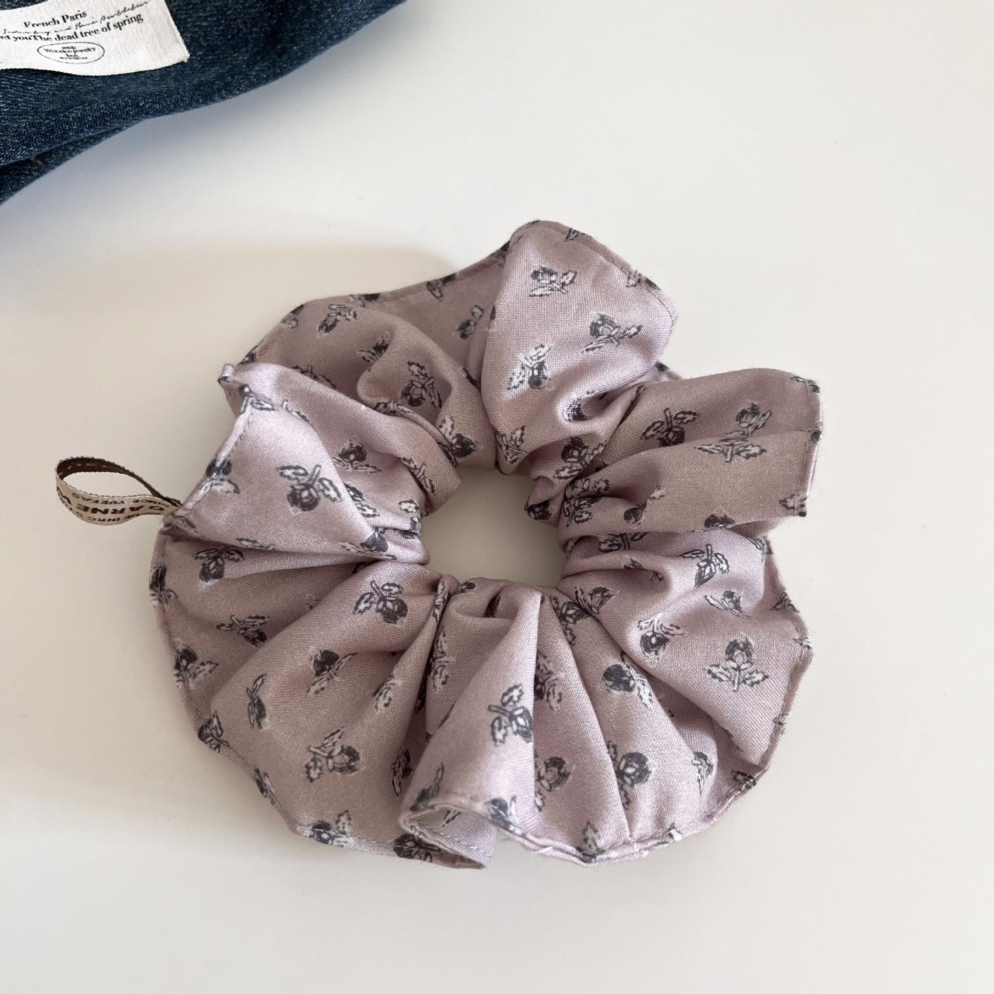 Striped Floral Sweet Scrunchie Hair Tie