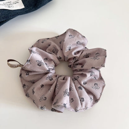 Striped Floral Sweet Scrunchie Hair Tie