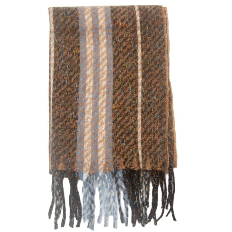 Striped Contrast Color Scarves