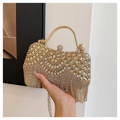 Tassel Rhinestone Chain Party Handbag