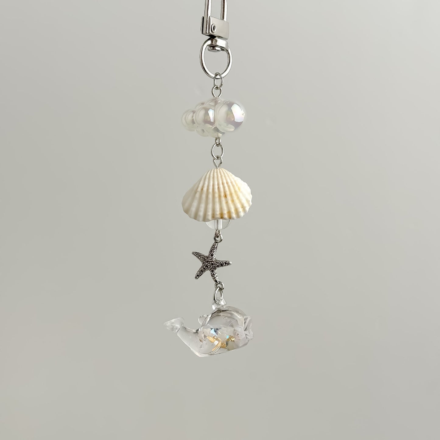 Luminous Transparent Whale Keychain Bag Charm