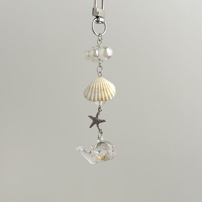 Luminous Transparent Whale Keychain Bag Charm