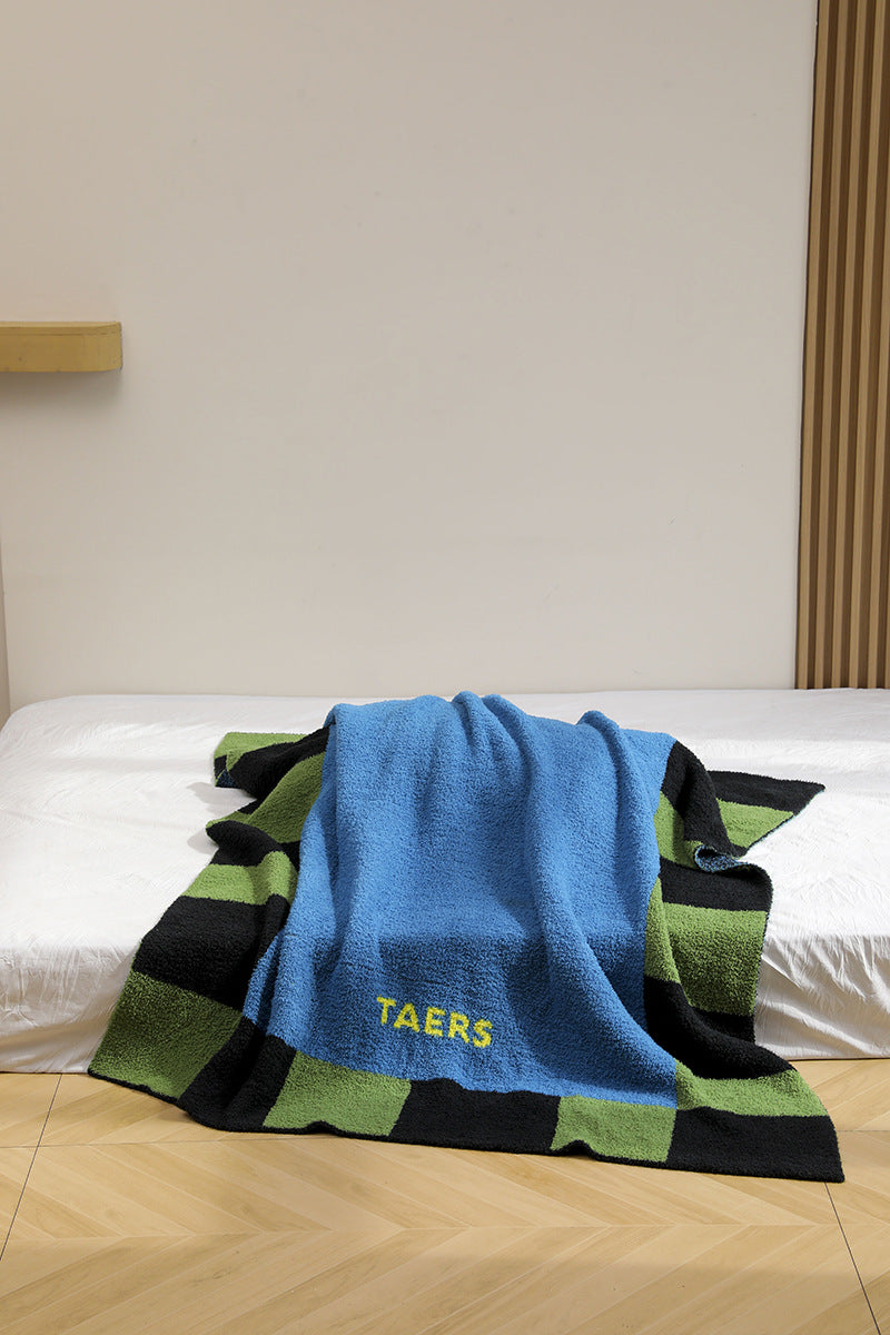 Retro Plaid Thickened Soft Velvet Blanket