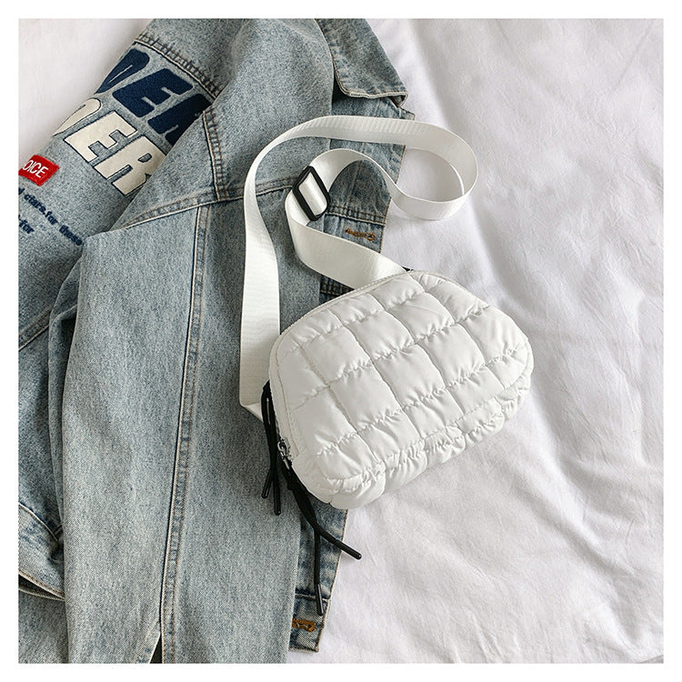 Candy Color Plaid Waist Bag Casual Chest Bag