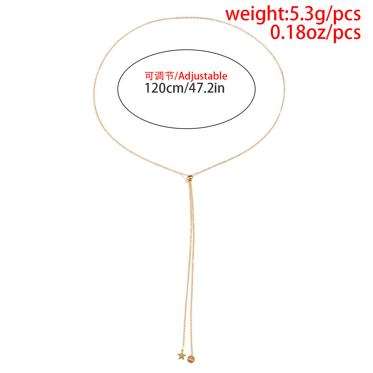 Adjustable Tassel Simple Body Chain