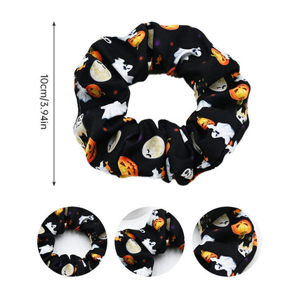 Halloween Cute Ghost Pumpkin Scrunchie