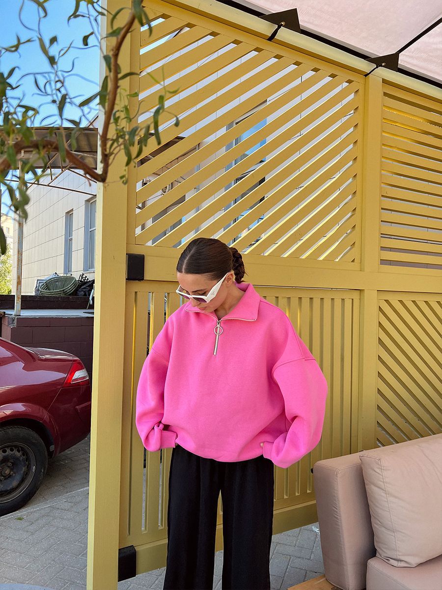 Loose Lapel Zipper Hoodie