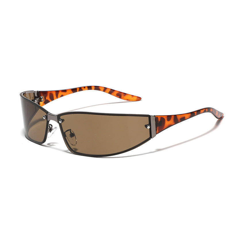 Punk Vintage Leopard Print Sunglasses