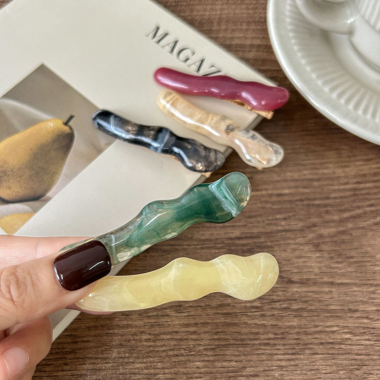 2+Simple Irregular Wave Vintage Hair Clips