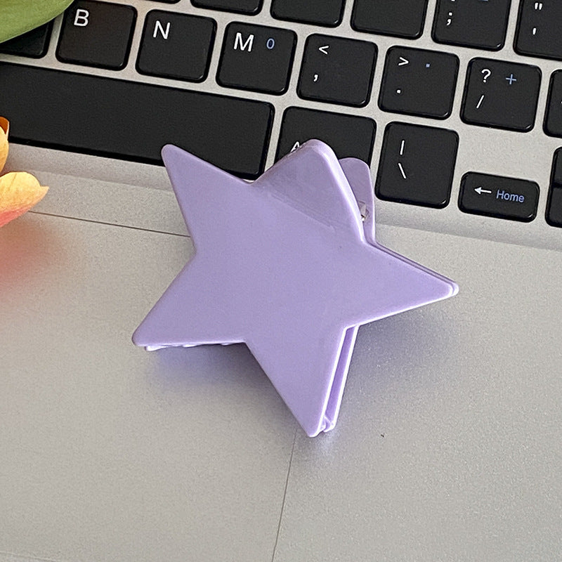 Colorful Cute Solid Color Star Hair Claws