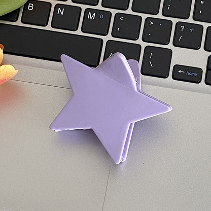 Colorful Cute Solid Color Star Hair Claws