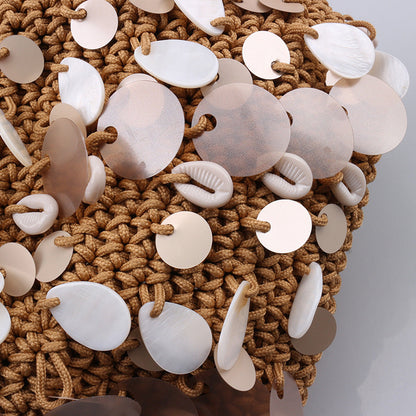 Handmade Shell Sequin Braided Bags