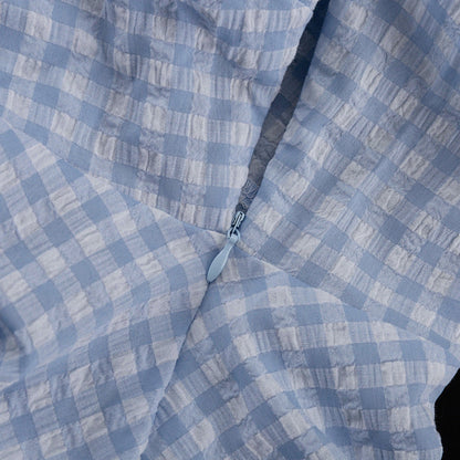 Elegant Plaid Long Sleeve A-Line Dress