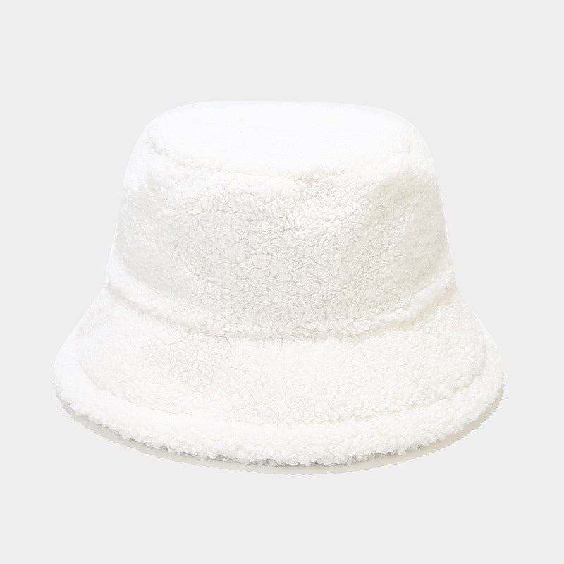 Winter Simple Solid Color Warm Bucket Hat