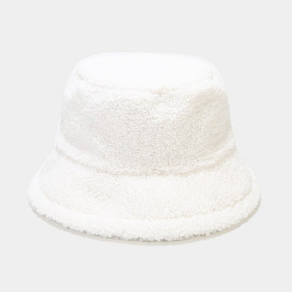 Winter Simple Solid Color Warm Bucket Hat