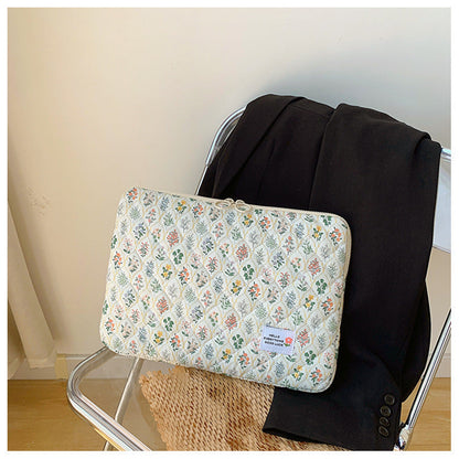 Flower Love Print Cute Laptop Ipad Bag