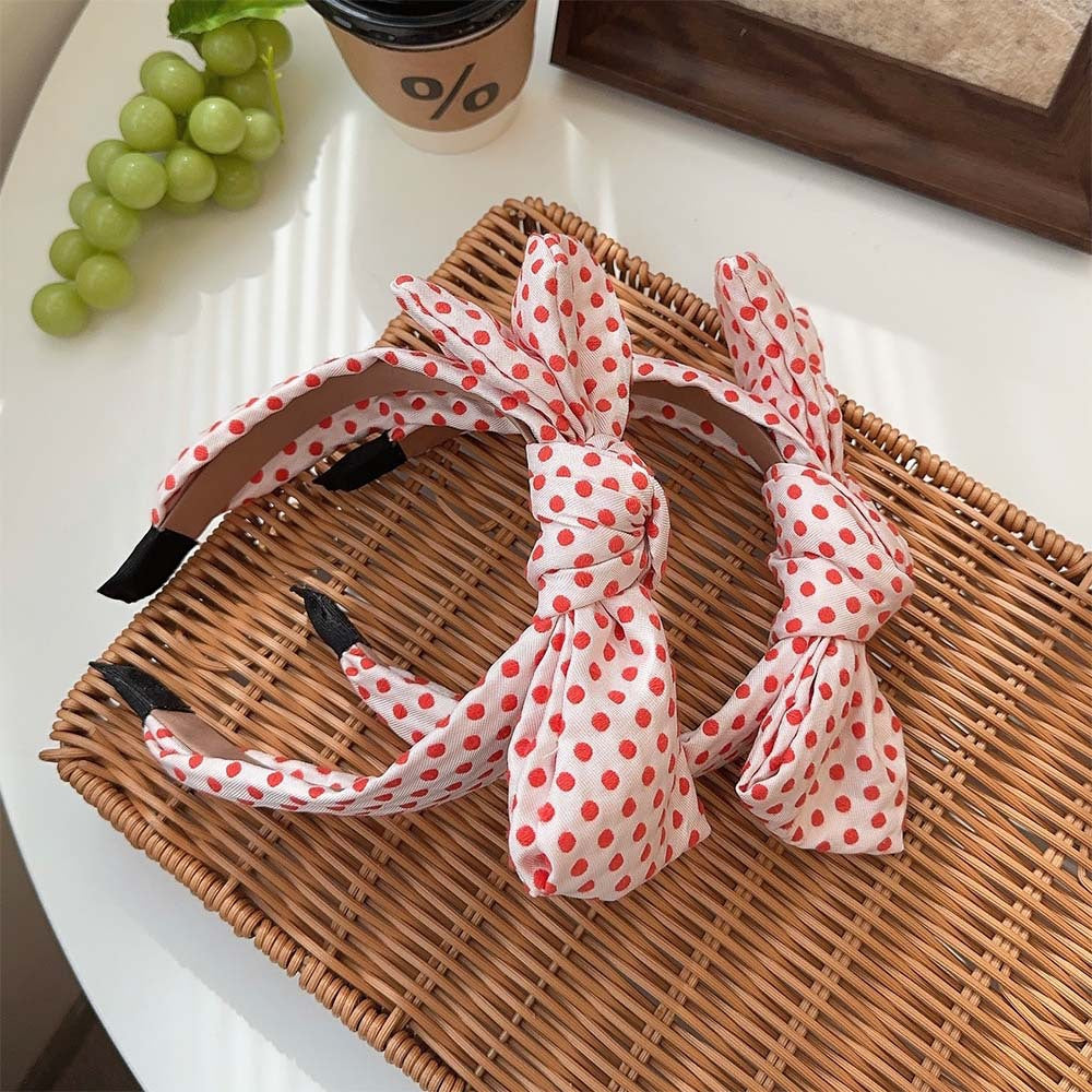Cute Polka Dot Bow Wide Headbands
