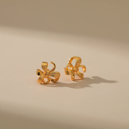 3D Stereo Design Bow Stud Earrings