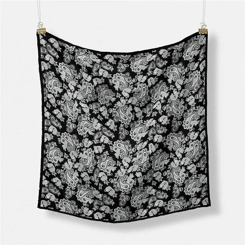 Simple Print Scarf Satin Scarf