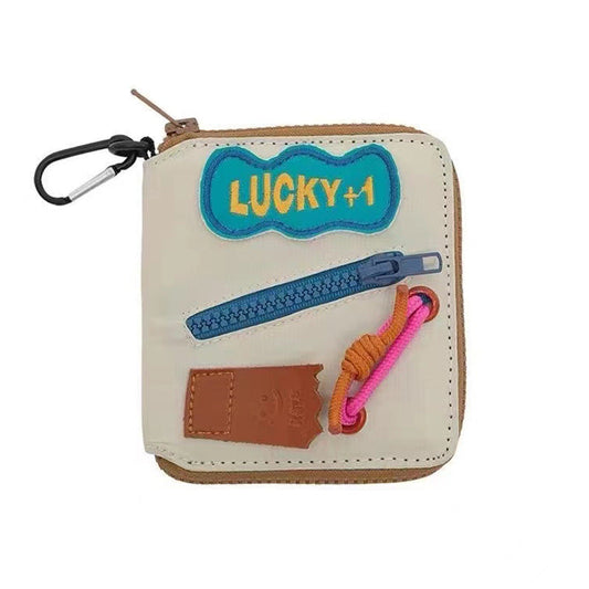 Letter Zipper Padded Card Cases Wallets