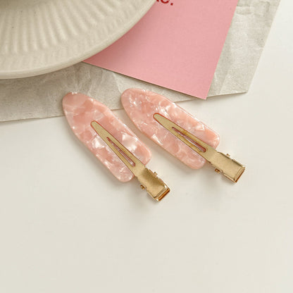 2+ 2Pcs Simple Sweet Pink Hair Clips