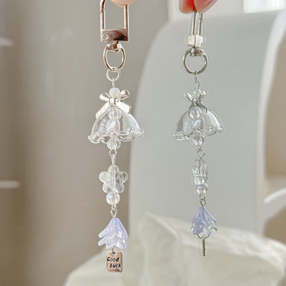 Minimalist White Wind Chime Phone Charm