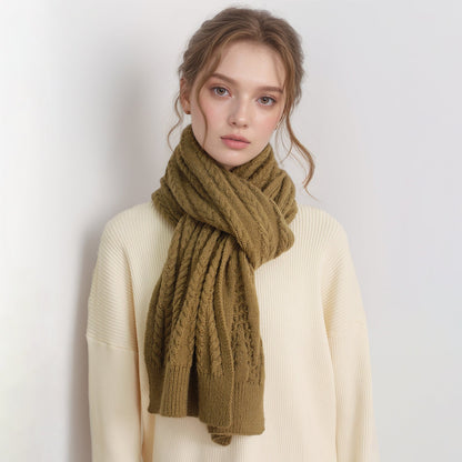 2+ Solid Color Twist Knit Scarves