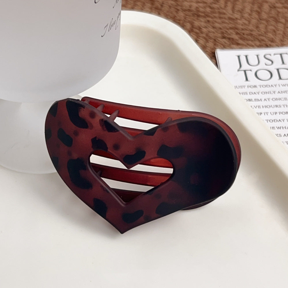 Stylish Flat Hair Heart Claw Clip