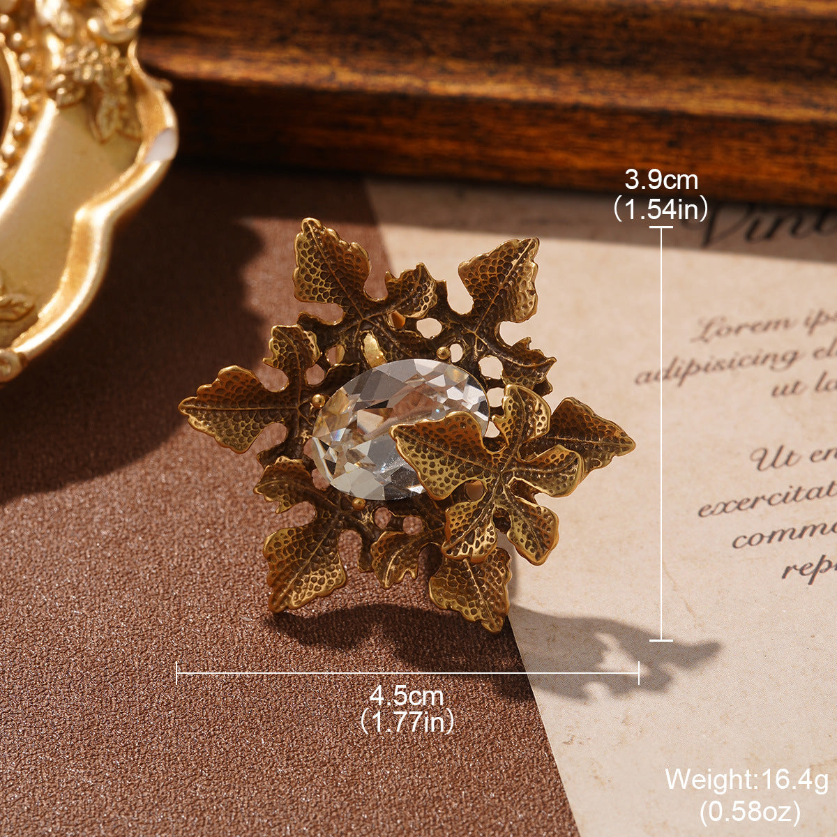 Vintage Irregular Geometric Chunky Band Ring