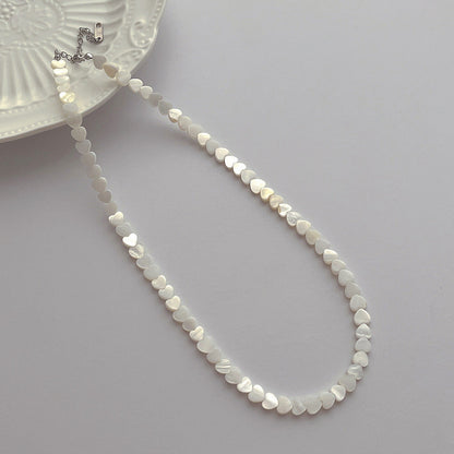 Minimalist Heart Shell Beach Choker Necklace