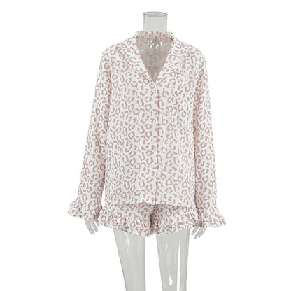 Leopard Print Loose Sleepwear Sets
