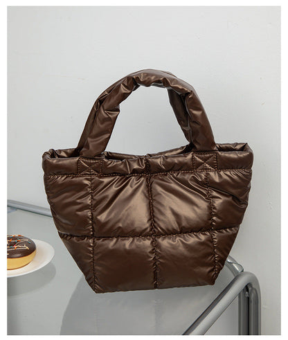 Solid Color Simple Puffer Handbag