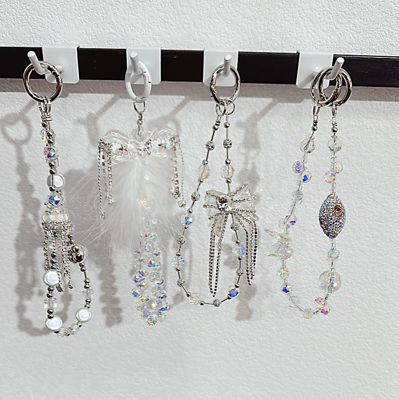 Cute Crystal Beaded Butterfly Keychain
