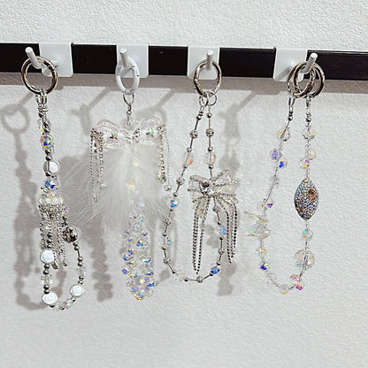 Cute Crystal Beaded Butterfly Keychain