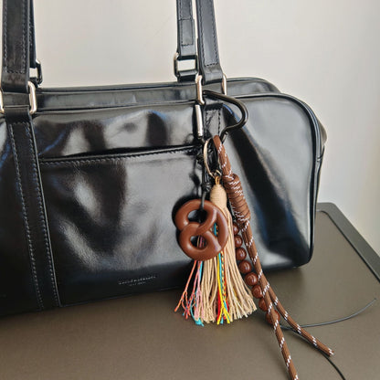 Tassel Braided Rope Keychain Bag Charm
