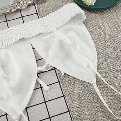 3PCS Solid Color Split Homwear Sets