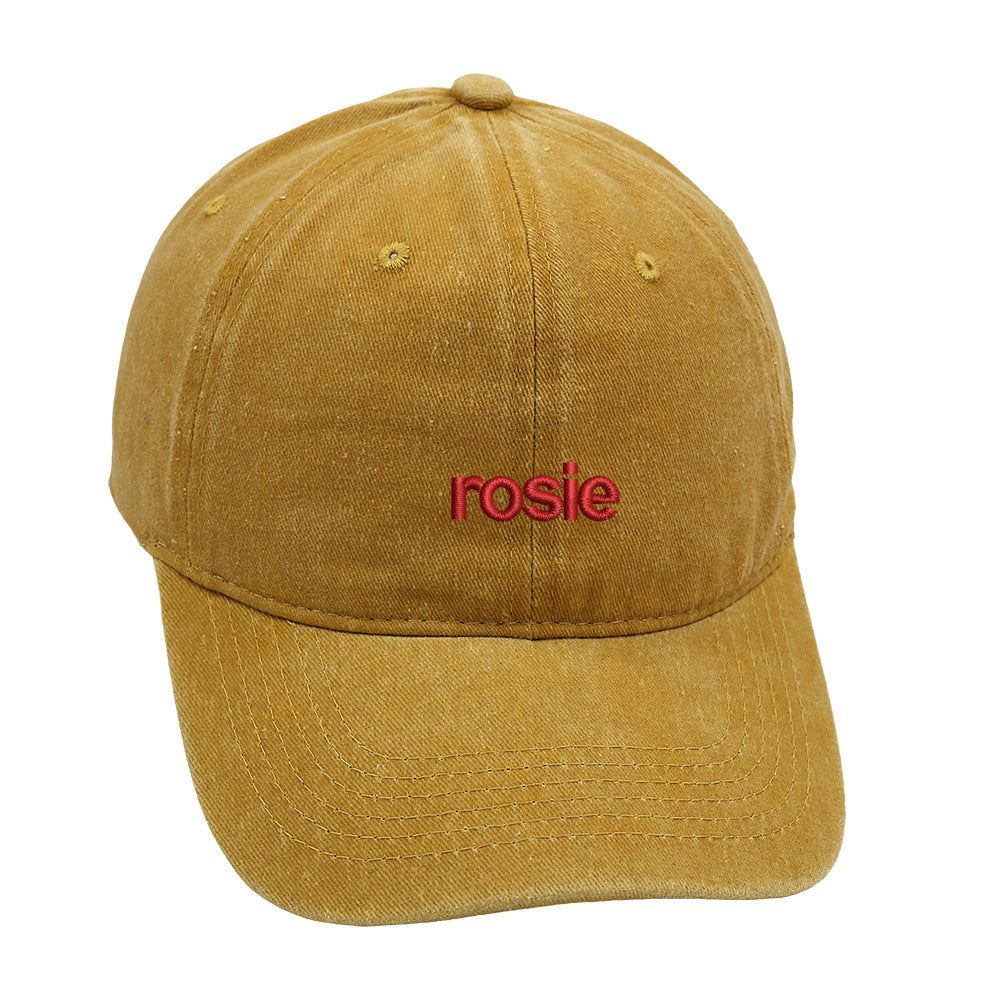 Vintage Washed Letter Embroidered Baseball Cap