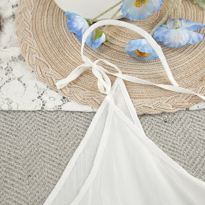 V-Neck Casual String Shoulder Sleepwear Dress